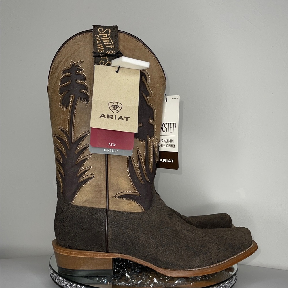 Ariat Two-Tone Western Boots in Brown and Tan